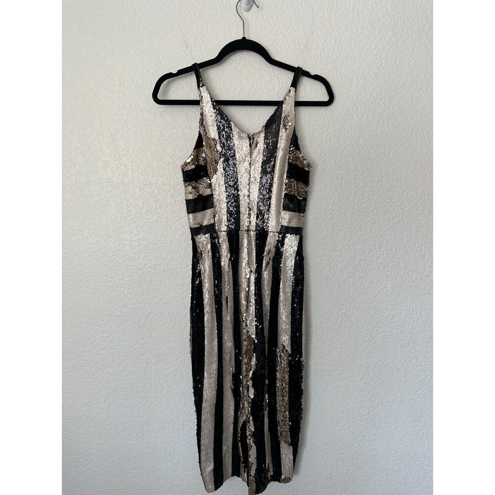 Dress The Population Margo Sleeveless Sequin Stretch Midi Dress Size Small - Picture 5 of 8